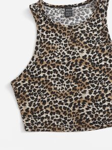 Top tank corto con estampado de leopardo - Multicolor - Ver 5