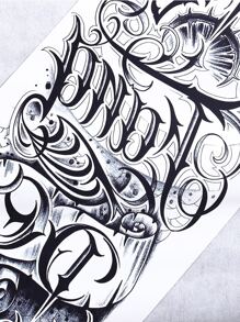 Beauty Sticker Pegatinas de tatuaje, 1 hoja de tatuajes temporales gráficos con letras para media manga del brazo para hombres y mujeres, pegatinas de tatuajes falsos con gráficos de letras para adultos, gráficos realistas de letras de tatuaje negro para mujeres y niñas