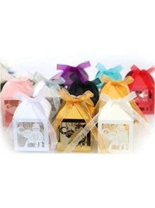 3 piezas caja de caramelo de color al azar con elefante con hueco - Multicolor - Ver 1