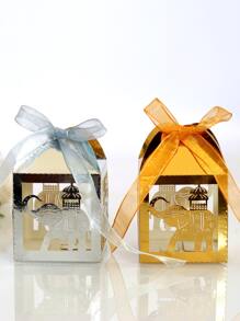 3 piezas caja de caramelo de color al azar con elefante con hueco - Multicolor - Ver 2