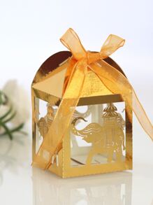 3 piezas caja de caramelo de color al azar con elefante con hueco - Multicolor - Ver 3