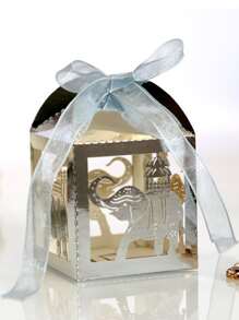 3 piezas caja de caramelo de color al azar con elefante con hueco - Multicolor - Ver 4