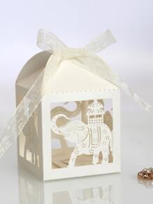 3 piezas caja de caramelo de color al azar con elefante con hueco - Multicolor - Ver 6