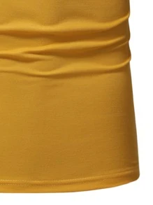 Manfinity Men Striped Trim Polo Shirt - Yellow - View 7