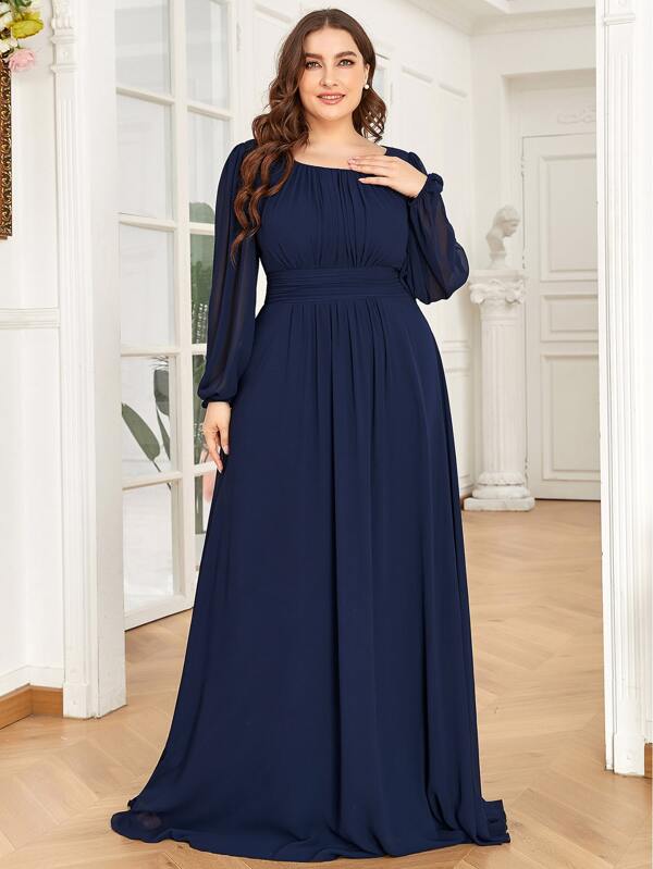 EVER-PRETTY Elegantes romantisches A-Linien Brautjungfernkleid in Große Größen