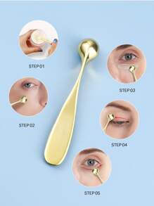 Eye Roller Massage,Beauty,Skin Care Products,Spa,Self Care,Skin Care Tools,Face Care,Esthetician Supplies,Massage,Face Massage Tool,Face Roller - Gold - View 6