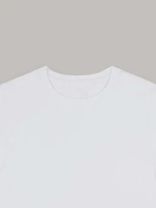 Cậu bé Tween Thoải mái Ngắn tay Vòng cổ Áo thun , Giải trí Phong cách - trắng - Xem 3