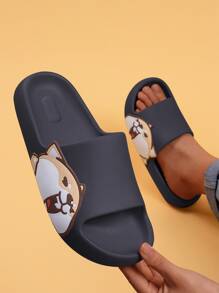 Dép mặc nhà nam - Màu xám đen - Xem 2