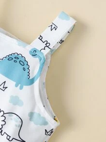 Bebé niño Camiseta de rayas con dinosaurio de tira - Multicolor - Ver 5