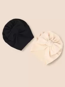 2入組嬰兒蝴蝶結裝飾帽 - 彩色 - 查看 1