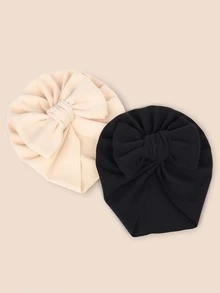 2入組嬰兒蝴蝶結裝飾帽 - 彩色 - 查看 3
