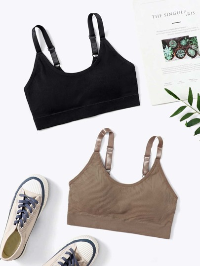 2pcs Seamless Medium Support  Sports Bra