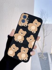 Funda para móvil oso de dibujos animados - Negro - Ver 2