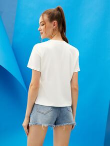 Sivan Karim Figure Graphic Patch Pocket Tee - White - View 2
