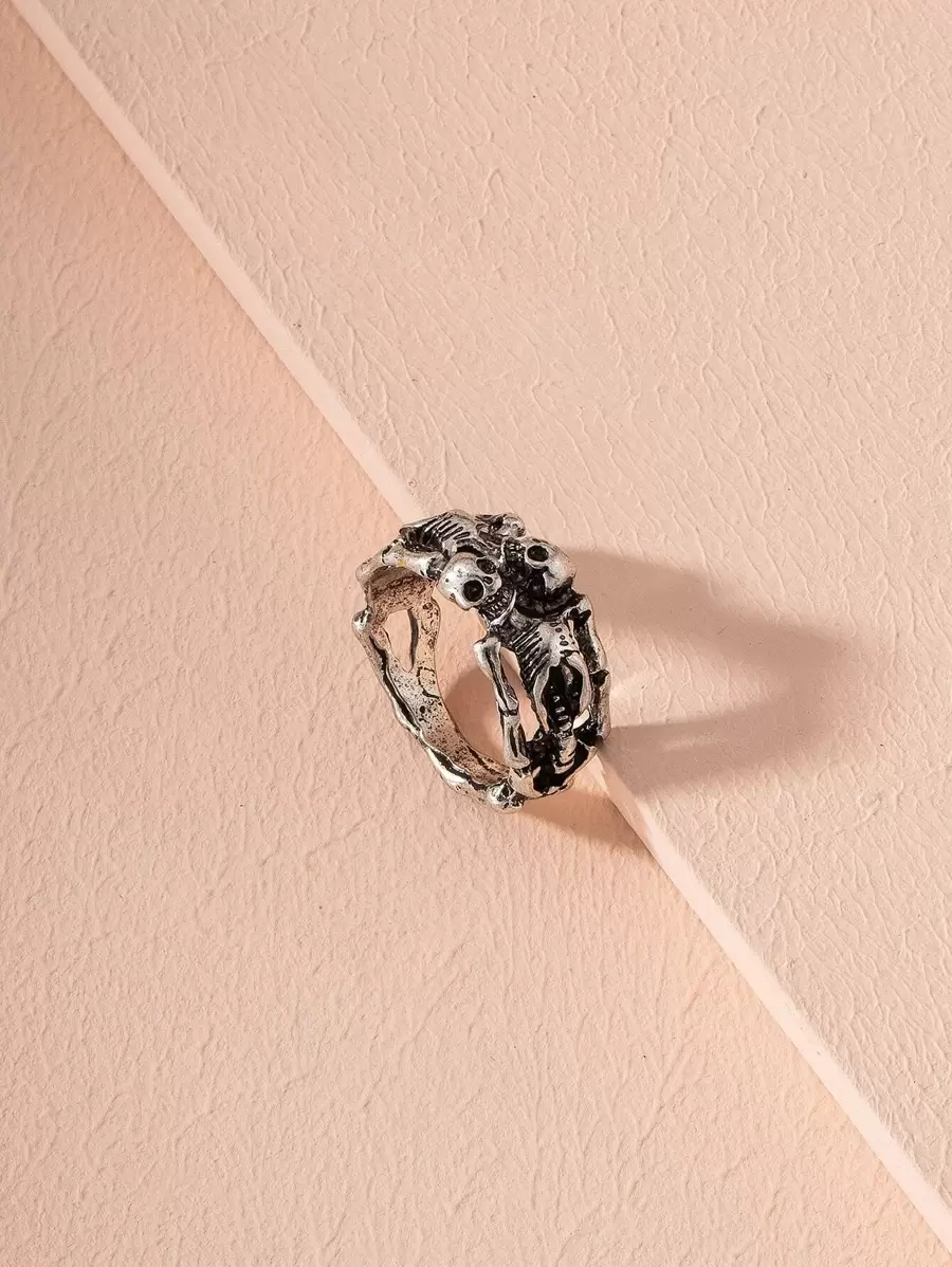 戒指 - 復古銀色 - 查看 1