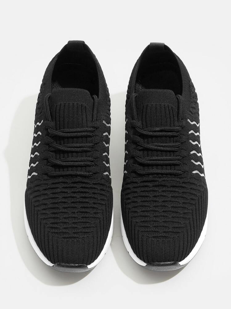 Cuccoo Minimalist Lace-up Front Rocking Shoes - Black - View 7