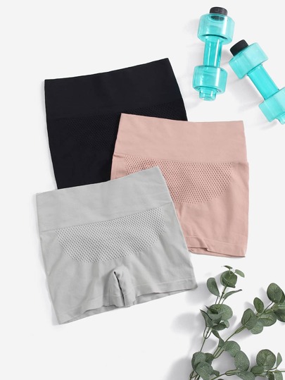 3pcs Softness Breathable Scrunch Butt Sports ShortsWomen Sweat Short, Gym Short, Biker Short