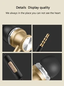 Wired Minimalist In-ear Headphone - Gold - View 5