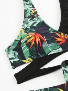 Tops de Bikini para Mujer Envolvente Tropical Sexy - Multicolor - Ver 7