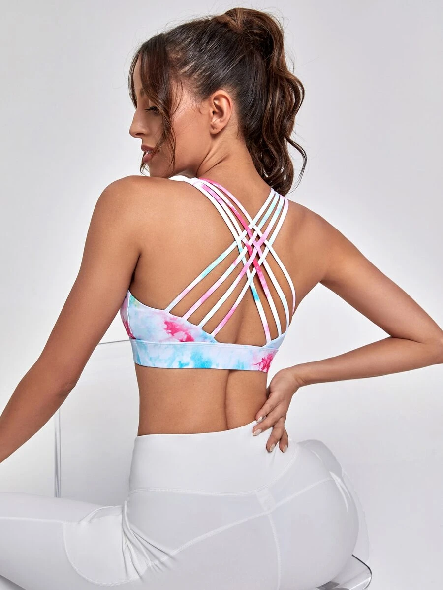 Gameset SHEIN Sport High Support Tie Dye Sports Bra - Multicolor - View 1