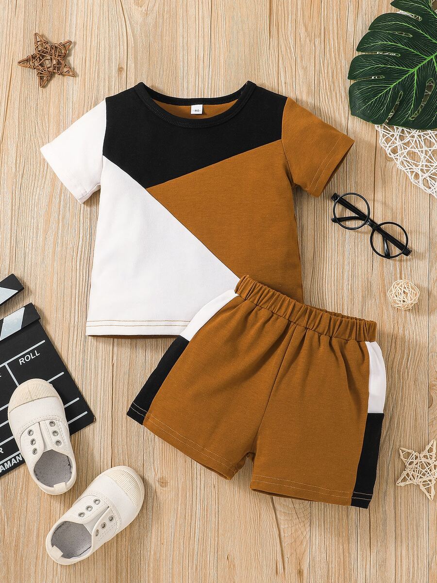 Bộ thời trang bé trai Khối Màu Thể thao - Nhiều màu - Xem 1