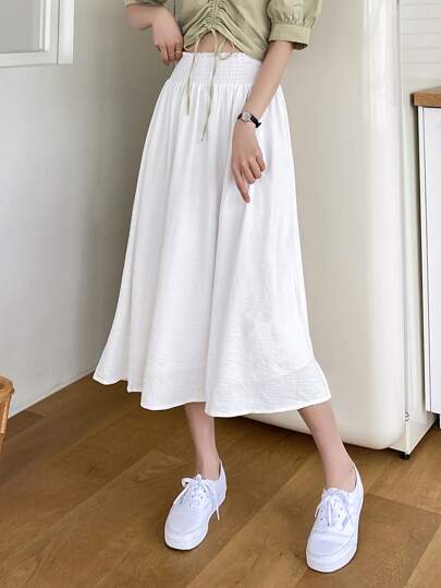 DAZY シャードフリル ウエスト ソリッド スカート