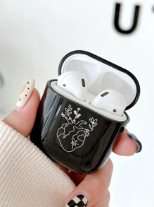Vỏ in hình trái tim Tương thích với Airpods, Không bao gồm Airpods - Đen và trắng - Xem 2