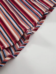 大碼彩色條紋短褲 - 彩色 - 查看 5