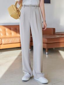 DAZY High Waist Slant Pocket Trousers - Apricot - View 2