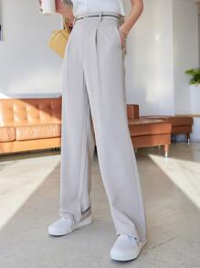 DAZY High Waist Slant Pocket Trousers - Apricot - View 3
