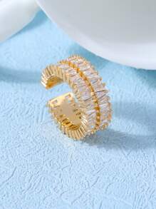 Vòng cửa tay áo Khối Zirconia  Trang trí - Vàng - Xem 1