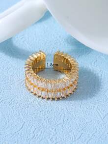 Vòng cửa tay áo Khối Zirconia  Trang trí - Vàng - Xem 3