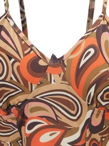 SHEIN Unity Top de tirantes con estampado de paisley - Multicolor - Ver 3