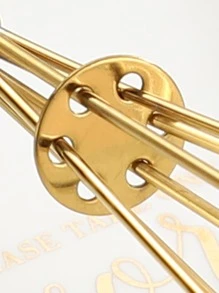 1pc Mini Stainless Steel Gold Plated Whisk - Gold - View 2