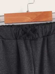 SHEIN 男孩鹿角印花泥灰色印花短褲