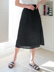 DAZY Solid High Waist Skirt - Black - View 4