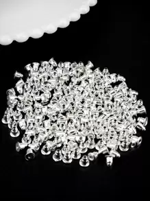 200 chiếc Bông tai kim loại Phụ kiện - Bạc - Xem 1
