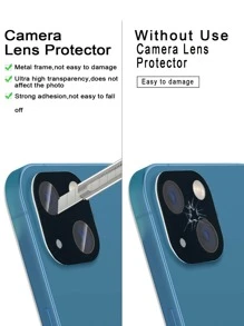 1 PCS Kính bảo vệ ống kính điện thoại bằng kính cường lực - màu đen - Xem 3