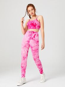 SHEIN 青少年女孩兩件套裝 - 玫紅色 - 查看 1