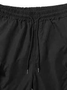 Manfinity Homme Men Drawstring Cargo Shorts Knee Plain Going Out Casual