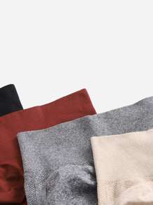 Easithlete 4入組寬版腰帶運動打底褲 - 彩色 - 查看 4