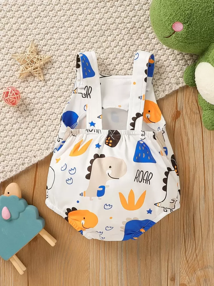 Bébé Body à imprimé dessin animé à bouton - Multicolore - Voir 2