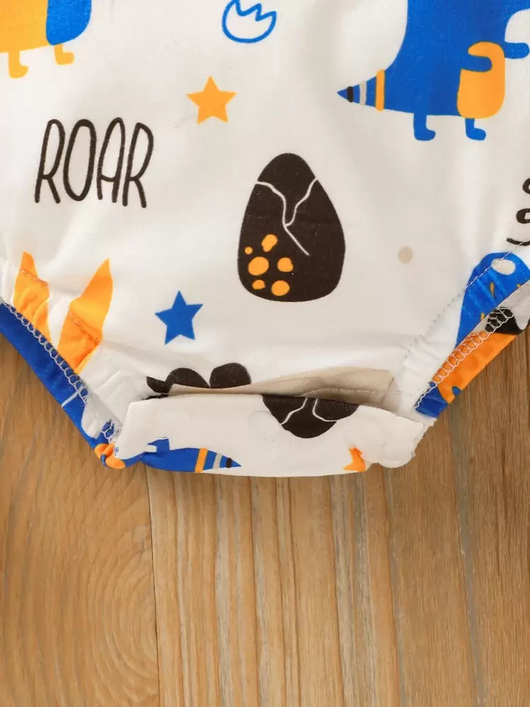 Bébé Body à imprimé dessin animé à bouton - Multicolore - Voir 5