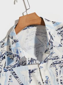 ROMWE MEN Áo sơ mi Nam Nút phía trước Tất cả trên in Kỳ nghỉ - Nhiều màu - Xem 3