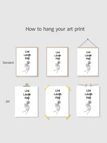 Letter Graphic Unframed Painting - Black and White - View 6