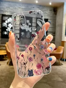 Coque De Téléphone Transparente À Motif Floral D'été Compatible Avec Apple Iphone 15/15plus/15pro/15promax - Multicolore - Voir 2