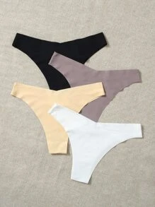 Yoga Basic 4pcs Solid Sports Brief - Multicolor - View 2