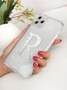 字母圖案金屬亮絲手機外殼 - 彩色 - 查看 2