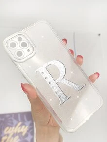 字母圖案金屬亮絲手機外殼 - 彩色 - 查看 3