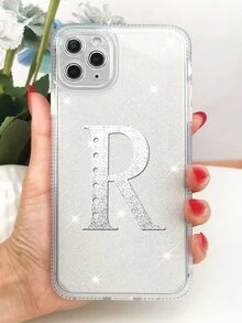 字母圖案金屬亮絲手機外殼 - 彩色 - 查看 7